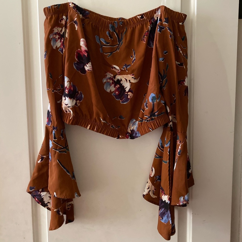 Off the shoulder rust top